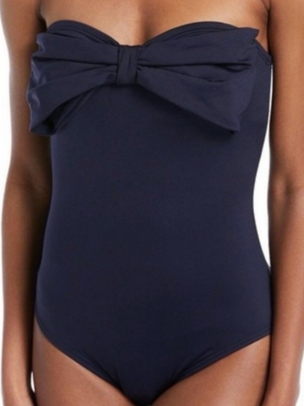 kate spade Navy Strapless One-Piece with Front Bow